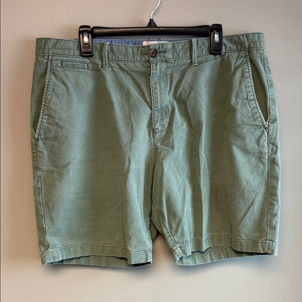 Original Penguin Green Cotton Chino Shorts Mens Size 38 Casual